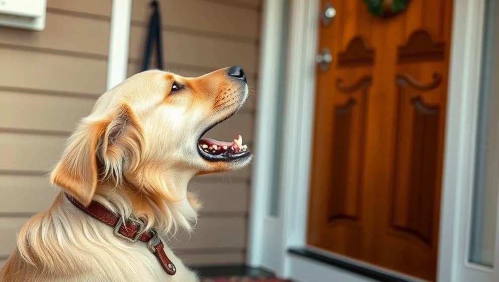 Få hund att sluta skälla vid dörren